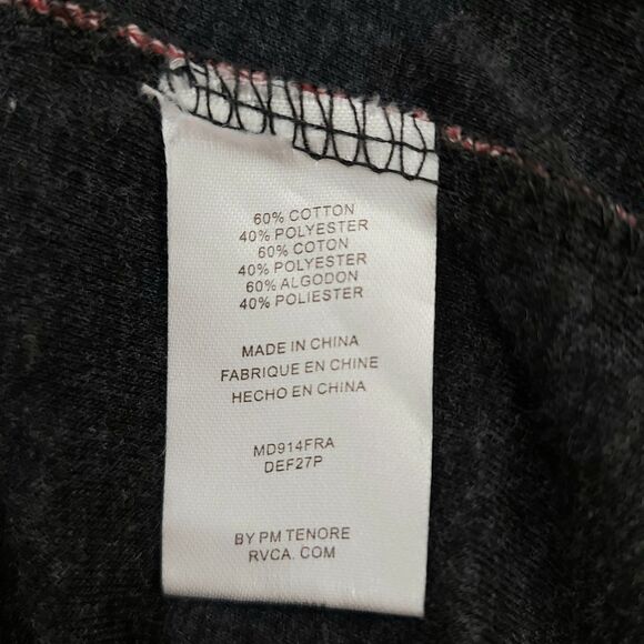 RVCA Hoodie Mens Medium Red Regular Fit Stripes Lightweight Outdoor Travel - Picture 10 of 12